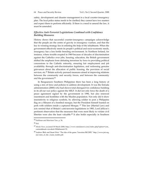 Peace and Security Review, Vol.1 No. 2 - International Centre for ...