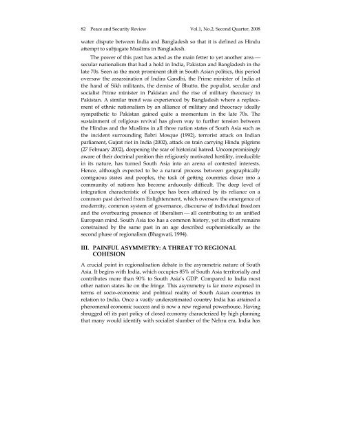 Peace and Security Review, Vol.1 No. 2 - International Centre for ...