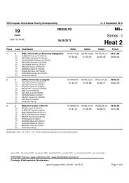 Heat 2 - European Universities Championship in Rowing