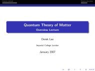 Quantum Theory of Matter - Condensed Matter Theory - Imperial ...