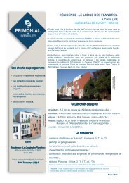 01- Fiche programme - Le Lodge des Flandres - Primonial Immobilier