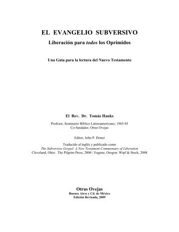 EL EVANGELIO SUBVERSIVO - FundaciÃ³n Otras Ovejas de Argentina