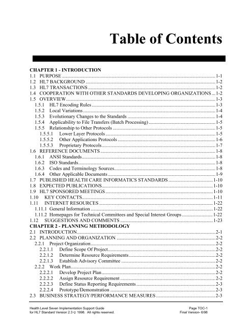 HL7 Implementation Guide