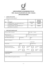 Operate Forklift (MF-LOG-106E-1) Module APPLICATION FORM