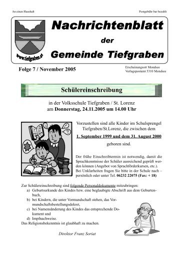 Folge 7 - November 2005 - Tiefgraben
