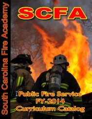 2014 Curriculum Catalog - South Carolina Fire Academy