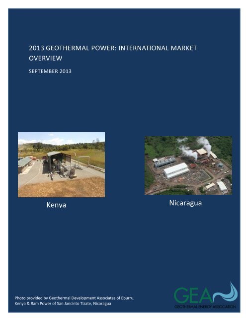 2013 Geothermal Power: International Market Overview