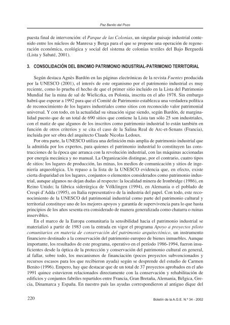 PATRIMONIO INDUSTRIAL Y CULTURA DEL TERRITORIO - Dialnet