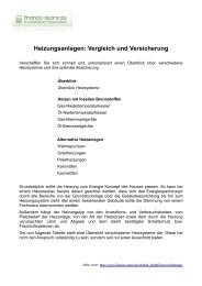 Heizungsanlagen: Vergleich und Versicherung