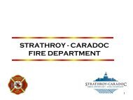 STRATHROY - CARADOC FIRE DEPARTMENT - Township of ...