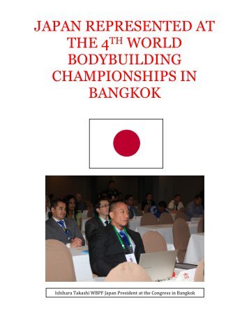 japan represented at the 4th world bodybuilding ... - ABBF