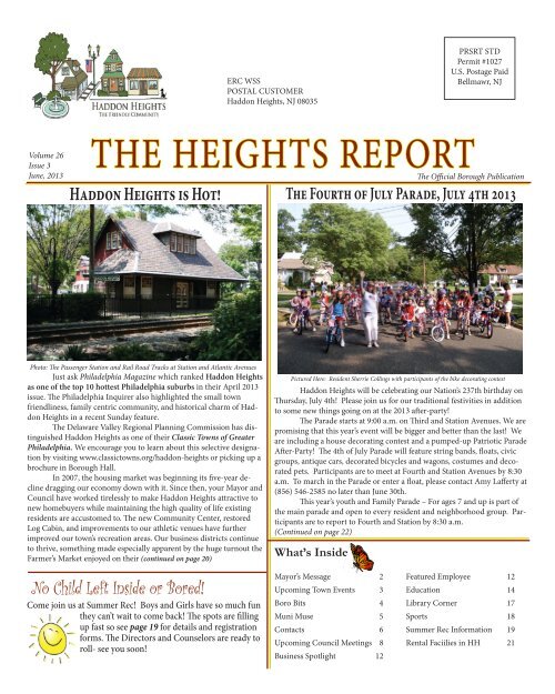 THE HEIGHTS REPORT Haddon Heights Borough