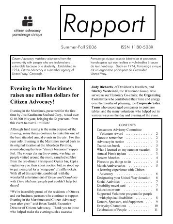Rapport-Summer -Fall-2006.pdf - Citizen Advocacy