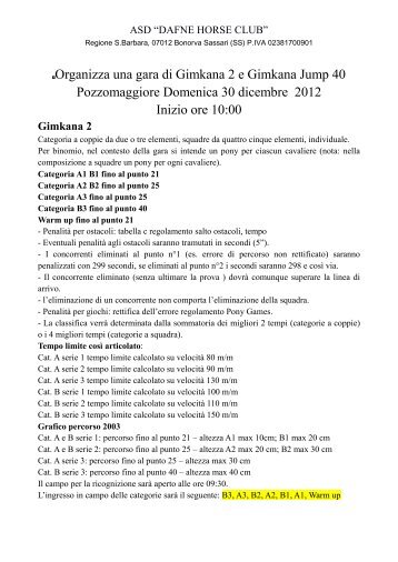 clicca per visualizzare - FISE Comitato Regionale Sardegna