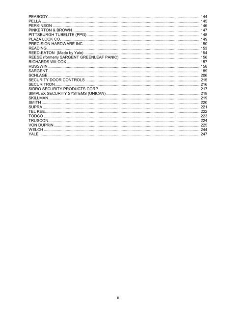 BEST Adaptation & Equivalent List - Best Access Systems