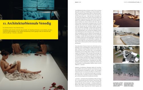 11. Architekturbiennale Venedig - Bauwelt