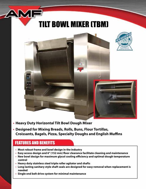 Tilt Bowl Mixer Tbm Amf Bakery Systems