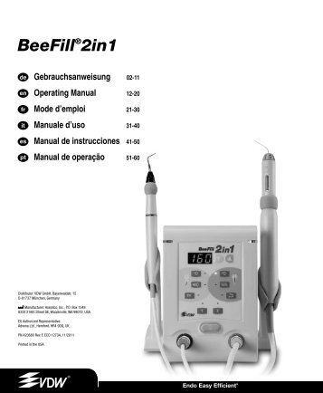 Beefill 2in1_de, en, fr, it, es, pt Rev. F.indd - Vdw-dental.com