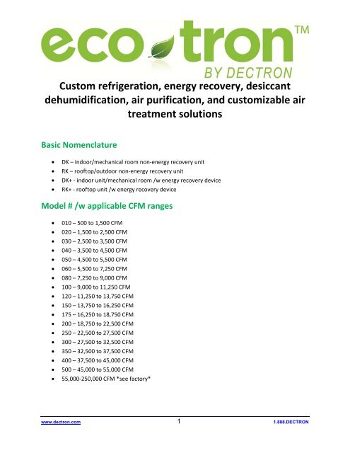 Ecotron Guidelines