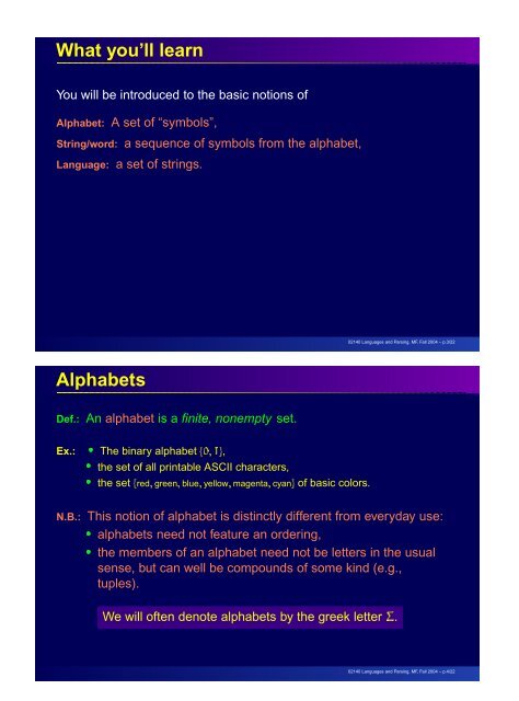 Deterministic Finite Automata (DFA) Nondeterministic Finite Automata