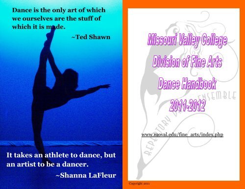 2011-2012 Dance Handbook - Missouri Valley College