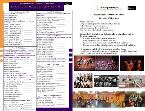 2011-2012 Dance Handbook - Missouri Valley College