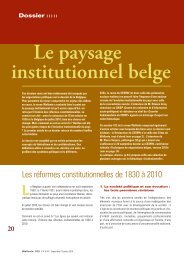 Le paysage institutionnel belge - Conseil Ã©conomique et social de la ...