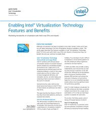Enabling IntelÂ® Virtualization Technology Features and ...