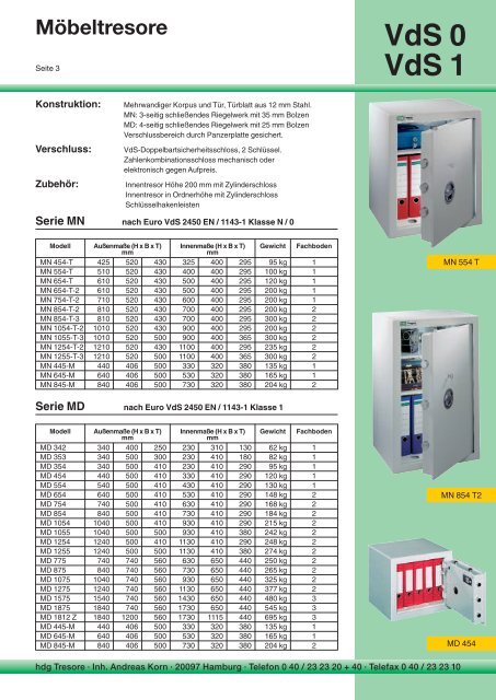 Wertschutzschränke - hdg - tresore