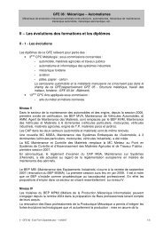 Evolution des formations et liste des diplÃ´mes nationaux(pdf)