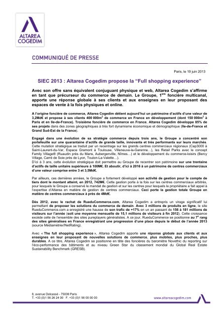 COMMUNIQUE DE PRESSE SIEC 190613.docx - Altarea Cogedim