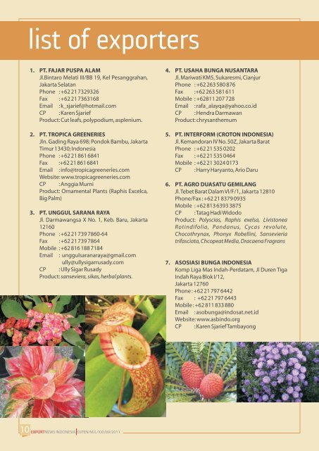 Ornamental Plants - Directorate General for National Export ...