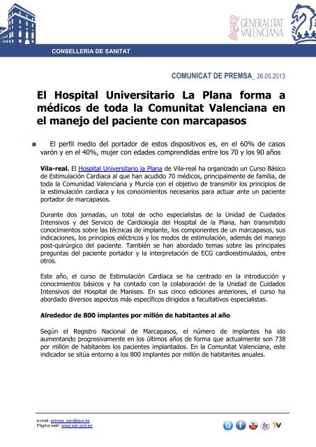 El Hospital Universitario La Plana forma a mÃ©dicos de toda la ...
