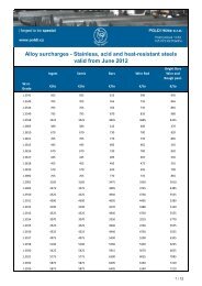 Stainless, acid and heat-resistant steels valid from June 2012