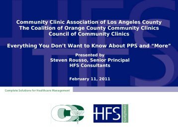 Council of Community Clinics CFO Quarterly Meeting