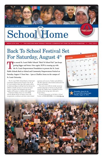 2012-2013 School and Home Newspaper - St. Louis Public Schools