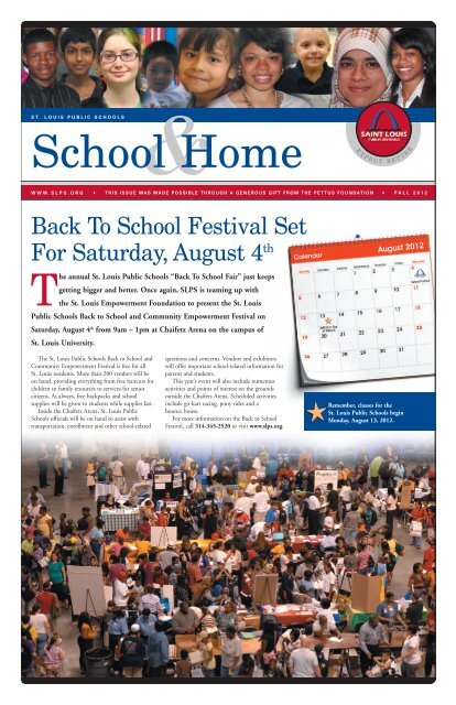 2012-2013 School and Home Newspaper - St. Louis Public Schools