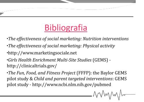 Alimentazione & attivitÃ  fisica - Marketing sociale e Comunicazione ...