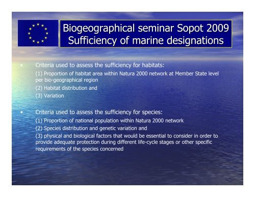 Natura 2000 Presentation - Baltic Sea RAC