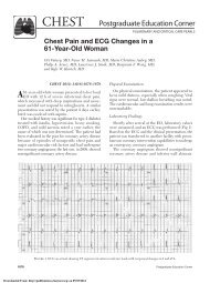 Postgraduate Education Corner - CHEST Publications