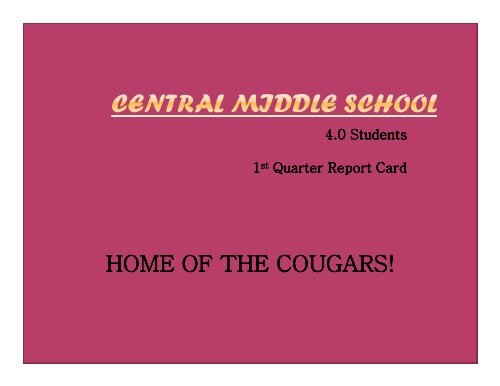 HOME OF THE COUGARS!