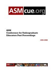 ASM Conference for Undergraduate Educators Past ... - asmcue