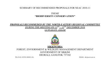 (Recommended/ Rejected) by the North-Eastern Regional Committee