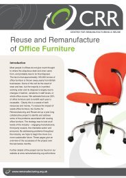Office Furniture - Centre for Remanufacturing & Reuse