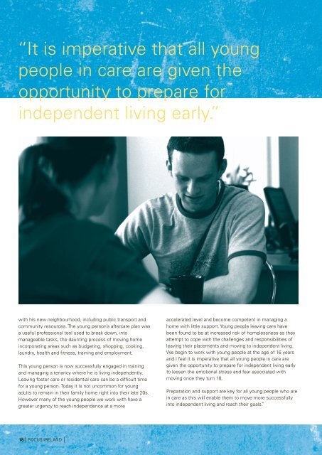 Bridging the gap: from care to home - Focus Ireland