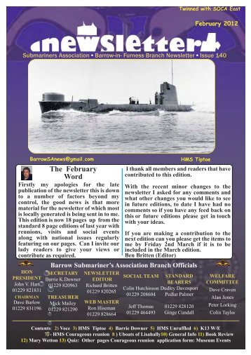 February 12 - Barrow Submariners Association