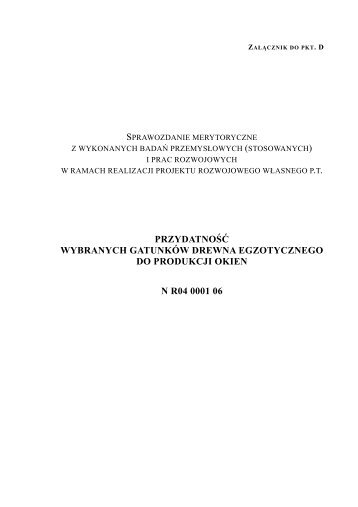 Pobierz raport koÅcowy (.pdf) - Instytut Techniki Budowlanej