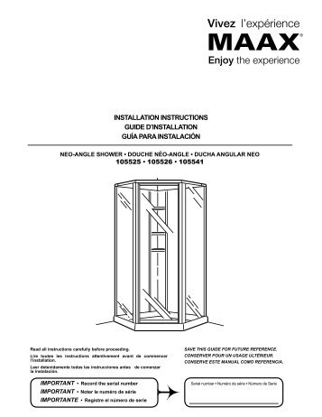 iNstallatioN iNstructioNs guiDe D'iNstallatioN guÃ­a ... - Home Depot