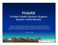 PHAiRS: A Public Health Decision Support System - Initial Results