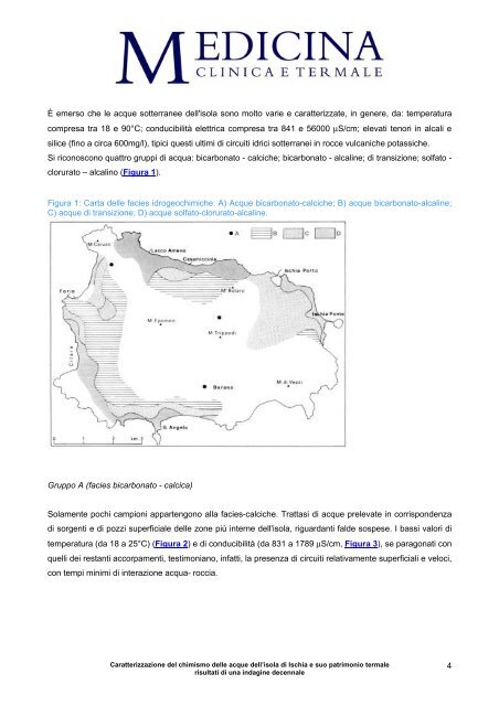 caratterizzazione del chimismo delle acque dell'isola di ischia e suo ...